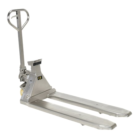 Vestil Low Pro SS Pallet Truck/Scale, 5K, 20x45 PM-2048-SCL-LP-SS